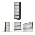 Libreria Okak Minimalism, Vetrina con 5 Ripiani Aperti, Organizzatore di Archiviazione Indipendente per Soggiorno, Ufficio