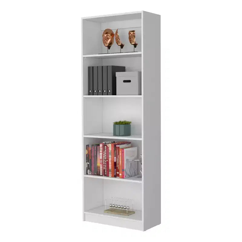 Libreria Okak Minimalism, Vetrina con 5 Ripiani Aperti, Organizzatore di Archiviazione Indipendente per Soggiorno, Ufficio