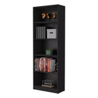 Libreria Okak Minimalism, Vetrina con 5 Ripiani Aperti, Organizzatore di Archiviazione Indipendente per Soggiorno, Ufficio