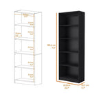Libreria Okak Minimalism, Vetrina con 5 Ripiani Aperti, Organizzatore di Archiviazione Indipendente per Soggiorno, Ufficio