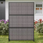 MAYEERTY Divisorio Intrecciato in Rattan a Motivo Incrociato Nero Schermo per Esterni e Interni Indipendente Schermo Decorativo per la Privacy per Balcone
