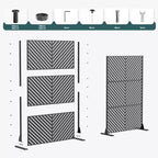 MAYEERTY Divisorio Intrecciato in Rattan a Motivo Incrociato Nero Schermo per Esterni e Interni Indipendente Schermo Decorativo per la Privacy per Balcone