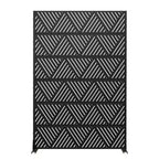 MAYEERTY Paravento prismatico triangolare nero chiaro in acciaio zincato Divisorio per esterni e interni con paravento decorativo autoportante