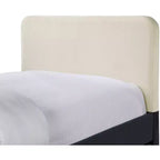 Meridian Furniture, Letto Matrimoniale a Scomparsa/Contenitore in Velluto Nero e Crema Ivy