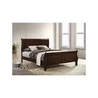 Coaster, letto a slitta king size orientale Louis Philippe in legno color cappuccino