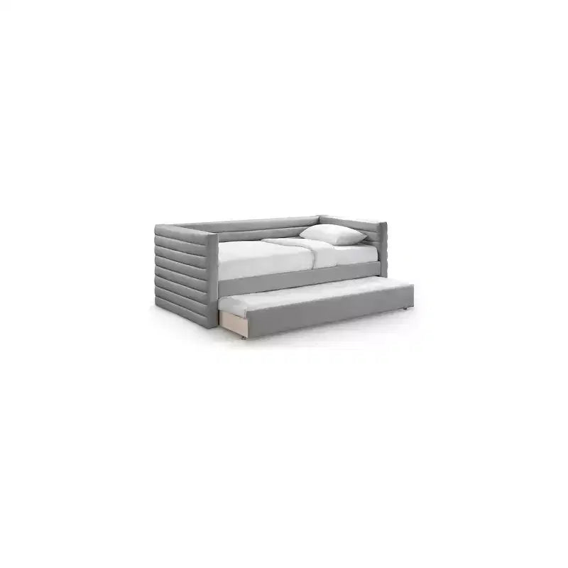Meridian Furniture, Letto a giorno doppio in pelle vegana Beverly