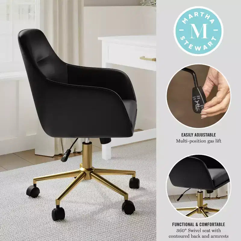 Sedia da ufficio imbottita Rayna Martha Stewart