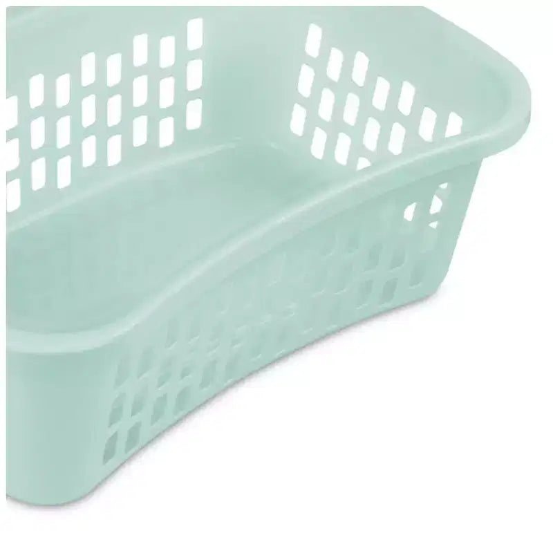 Cesta per bucato Sterilite HipHold, cesto portabiancheria in plastica da 1,5 bushel, colore menta, confezione da 18
