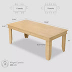 Tavolo da Pranzo per 6-8 Persone, Tavoli da Cucina Marroni da 180 cm con Robusta Struttura in Legno, Grande Tavolo da Pranzo Rettangolare da 1,8 m per Soggiorno Sala da Pranzo