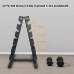 CuisinSmart Porta Pesi con 5 Ripiani Verticali, Porta Manubri Compatto, Organizer Portatile per Manubri per Palestra di Casa, Capacità 217 kg, Nero