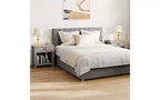 Comodino GustoWave 22 con cassetto, comodino grigio con ripiano portaoggetti per soggiorno, tavolino da notte in legno per camera da letto, cameretta, ufficio