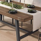 Tavolo da pranzo grande e lungo 180 cm per 6-8 persone, tavolo da cucina in legno con gambe robuste per cucina, sala da pranzo