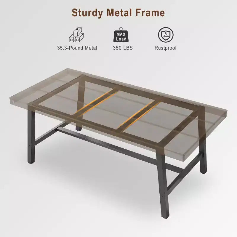 Tavolo da pranzo grande e lungo 180 cm per 6-8 persone, tavolo da cucina in legno con gambe robuste per cucina, sala da pranzo