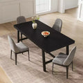 70.87Inch Large Long Dining Table for 6-8 People, Wooden Kitchen Table with Sturty Legs for Kitchen, Dining Room