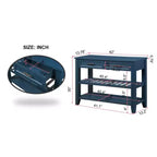 Okak Credenza in Legno Massello, Madia con 2 Ante e 2 Ripiani, Mobile Contenitore per Soggiorno, Sala da Pranzo, Cucina