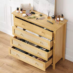 Madia Okak Farmhouse, Credenza con 4 Cassetti, Mobile Contenitore per Soggiorno, Sala da Pranzo, Cucina
