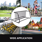 Portabiciclette commerciale a terra per 10 bici, organizzatore a griglia in acciaio verniciato a polvere resistente, portaoggetti autoportante a doppio lato per garage/vetrine/scuole