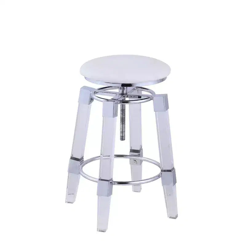Chintaly Imports,Contemporary Rotation-Adjustable Stool Upholstered Seat