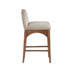 Meridian Furniture, Sgabello Waldorf in Tessuto Ciniglia Beige