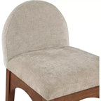 Meridian Furniture, Sgabello Waldorf in Tessuto Ciniglia Beige