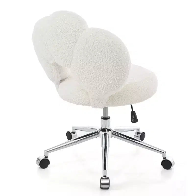 Okak Teddy Sedie da Scrivania per Ufficio, Morbida Sedia Girevole con Altezza Regolabile e Base in Metallo, Sedia Criss Cross per Ufficio, Casa