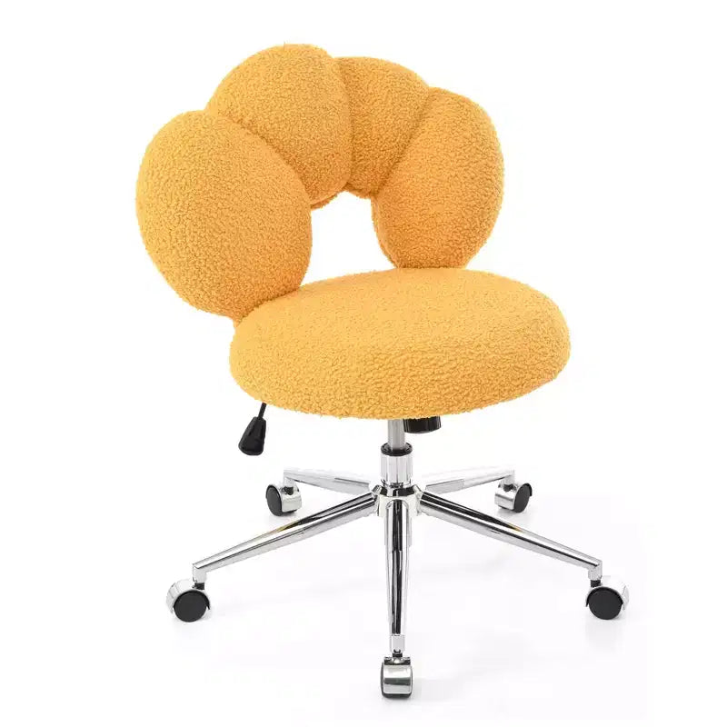 Okak Teddy Sedie da Scrivania per Ufficio, Morbida Sedia Girevole con Altezza Regolabile e Base in Metallo, Sedia Criss Cross per Ufficio, Casa