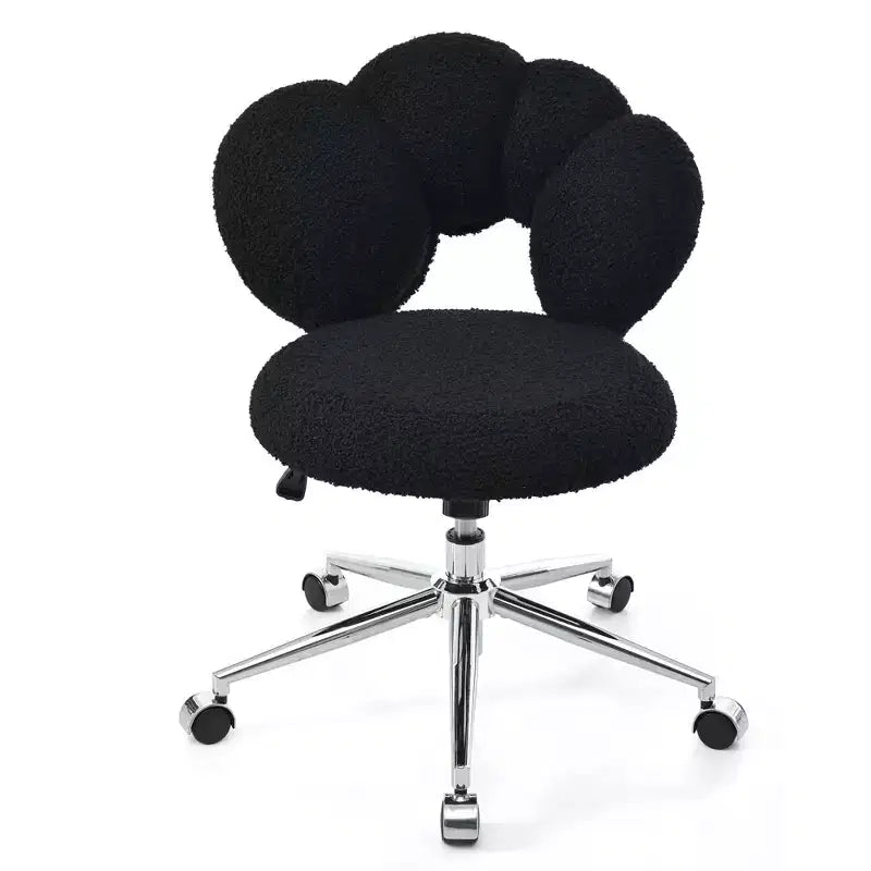 Okak Teddy Sedie da Scrivania per Ufficio, Morbida Sedia Girevole con Altezza Regolabile e Base in Metallo, Sedia Criss Cross per Ufficio, Casa