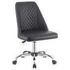 Sedia da ufficio ergonomica Okak con altezza regolabile, sedia da computer imbottita con sedile e schienale imbottiti, sedia a croce per studio, grigia