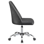 Sedia da ufficio ergonomica Okak con altezza regolabile, sedia da computer imbottita con sedile e schienale imbottiti, sedia a croce per studio, grigia