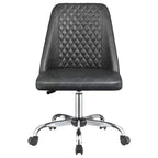 Sedia da ufficio ergonomica Okak con altezza regolabile, sedia da computer imbottita con sedile e schienale imbottiti, sedia a croce per studio, grigia