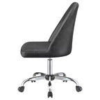 Sedia da ufficio ergonomica Okak con altezza regolabile, sedia da computer imbottita con sedile e schienale imbottiti, sedia a croce per studio, grigia