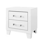 HomeRoots Comodino a Due Cassetti in Legno Bianco 22