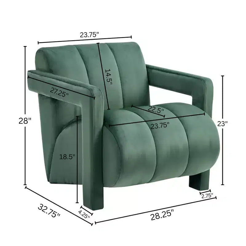 Poltrona di design in velluto Velmor di Roundhill Furniture