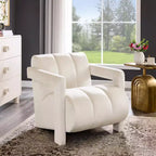 Poltrona di design in velluto Velmor di Roundhill Furniture