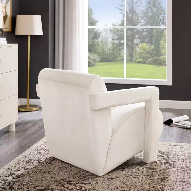 Poltrona di design in velluto Velmor di Roundhill Furniture