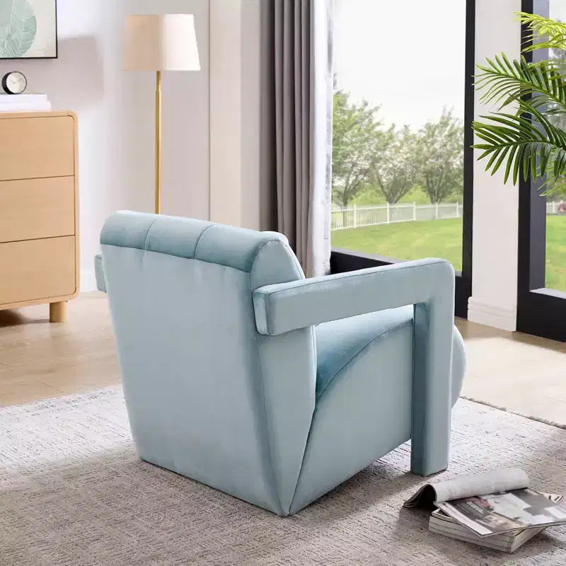 Poltrona di design in velluto Velmor di Roundhill Furniture