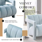 Poltrona di design in velluto Velmor di Roundhill Furniture