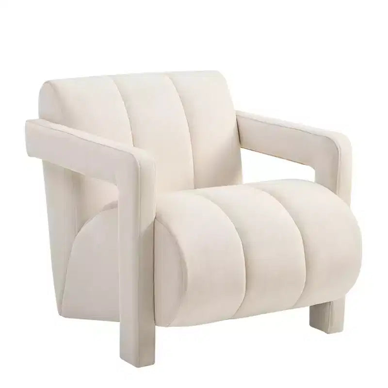 Poltrona di design in velluto Velmor di Roundhill Furniture