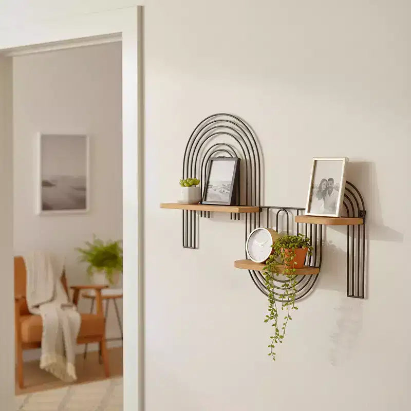 Vaso per piante in ceramica con supporto - Vaso rotondo decorativo con base in bambù - Vaso da fiori moderno bohémien per casa o ufficio - 9 avorio e marrone chiaro