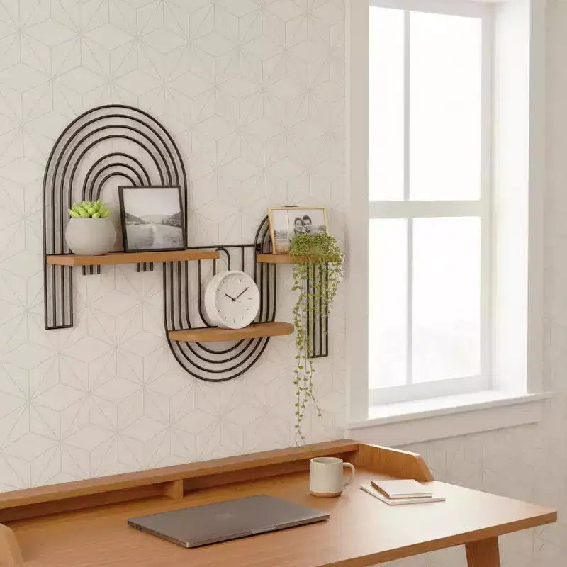 Vaso per piante in ceramica con supporto - Vaso rotondo decorativo con base in bambù - Vaso da fiori moderno bohémien per casa o ufficio - 9 avorio e marrone chiaro