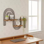 Vaso per piante in ceramica con supporto - Vaso rotondo decorativo con base in bambù - Vaso da fiori moderno bohémien per casa o ufficio - 9 avorio e marrone chiaro
