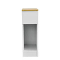 AndMakers 8 in. White Titanium Rectangular Wood End Table with 1 Drawer