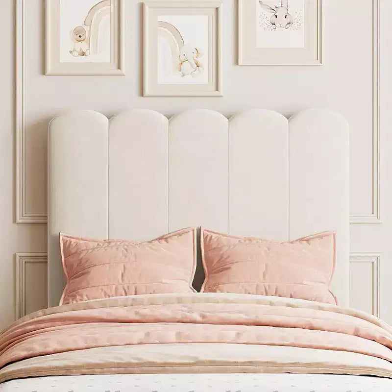 Struttura Letto Singolo in Velluto Beige con Cassetto Contenitore, Testiera, Supporto a Doghe, Senza Rete a Molle, Silenzioso, Facile da Montare