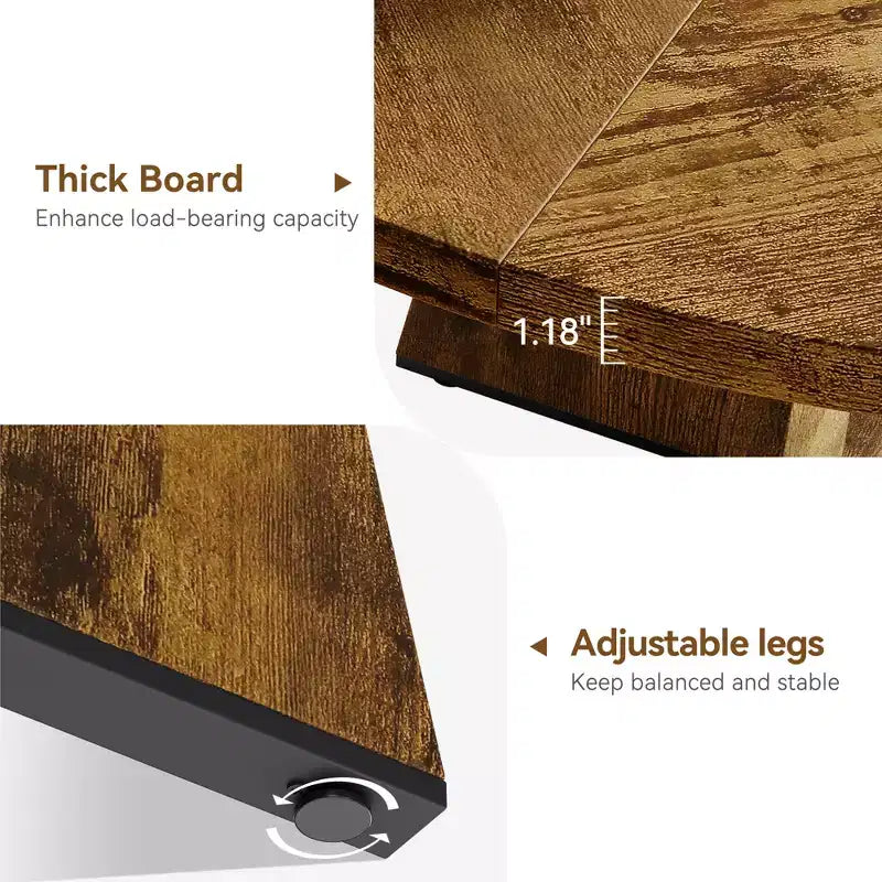 Tavolo da pranzo 47 per 4-6 persone, rotondo con piano in legno e base a piedistallo per sala da pranzo, cucina (sedie non incluse)