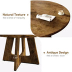 Tavolo da pranzo 47 per 4-6 persone, rotondo con piano in legno e base a piedistallo per sala da pranzo, cucina (sedie non incluse)