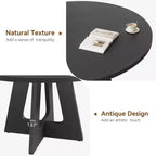 Tavolo da pranzo 47 per 4-6 persone, rotondo con piano in legno e base a piedistallo per sala da pranzo, cucina (sedie non incluse)