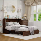 Letto a scomparsa Keloyid Haimyy Queen con struttura in legno massiccio, caricatore integrato e cassetto robusto