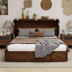 Letto a scomparsa Keloyid Haimyy Queen con struttura in legno massiccio, caricatore integrato e cassetto robusto