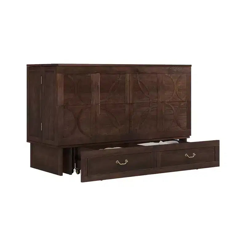 Letto a scomparsa Keloyid Haimyy Queen con struttura in legno massiccio, caricatore integrato e cassetto robusto