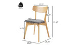 Christopher Knight Home Adrian Set da Pranzo 5 Pezzi Moderno Metà Secolo con Tavolo in Legno e Sedie Imbottite